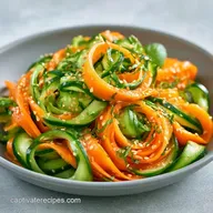 Crunchy Asian Carrot and Cucumber Ribbon Salad