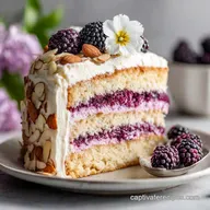 Almond Layer Cake with Blackberry Buttercream for 12