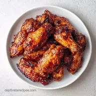 Bourbon Glazed Chicken Wings: Crispy