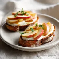 Brie Apple Honey Crostini with Apple