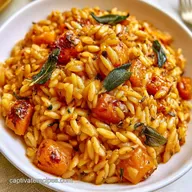 Brown Butter Orzo with Butternut Squash