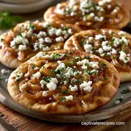 Onion Goat Cheese Flatbread: Crispy