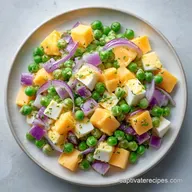 Cheesy Green Pea Salad in 10 Minutes