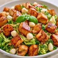 Pan-Seared Chicken Caprese Zoodles