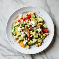 Mediterranean Chickpea Avocado Feta Salad
