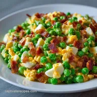 Easy Pea Salad with Egg with Bacon