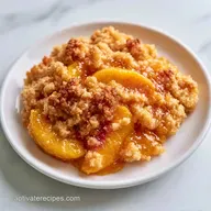 Easy Peach Crisp Dessert with Fresh Peaches