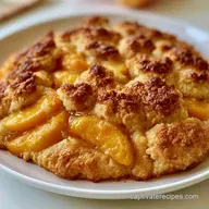 Peach Cobbler with Maple Syrup: Golden