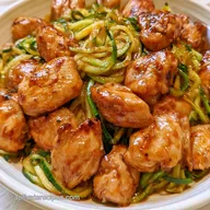 Low Carb Garlic Chicken Zoodles