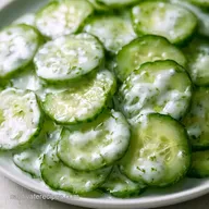 German Creamy Cucumber Salad for 6