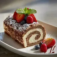 Gourmet Tiramisu Yule Log Cake for 12 Servings