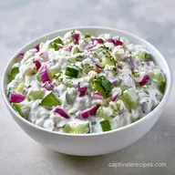 Greek Yogurt Cucumber Salad with Feta