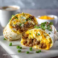 Quick Make-Ahead Breakfast Burrito with Sausage and Cheese for Meal Prep - Freezer-Friendly