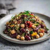 Mediterranean Three Bean Quinoa Salad