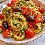 Mediterranean Zoodles with Cherry Tomatoes