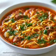 Noodle Soup with Ground Beef