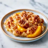 Microwave Peach Cobbler for One