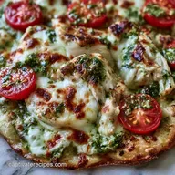 Pesto Chicken Flatbread Pizza in 15 Min