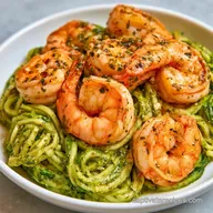 15-Minute Pesto Shrimp Zoodles