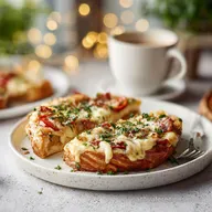 Pizza Grilled Cheese 2 in 20 Minutes with Garlic Parmesan Crust