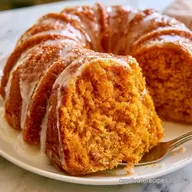 Pumpkin Poke Cake with Spice Cake Mix