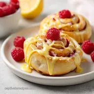 Raspberry Sweet Rolls with Lemon Glaze
