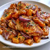Roast Chicken Butternut Squash One-Pan