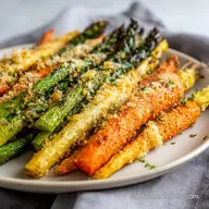 Roasted Asparagus and Carrots in 30 Minutes for 4 Servings