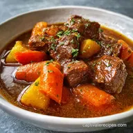 Simple Slow Cooker Beef Stew Recipe - Winter Carrots & Potatoes