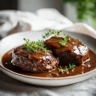 Slow Cooker Salisbury Steak: 4 Servings