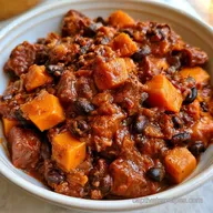 Slow Cooker Sweet Potato Chili with Beef