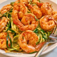 Spicy Shrimp Zoodles in 20 Minutes