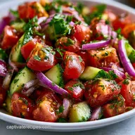 Tomato Cucumber Onion Salad in 20 Minutes