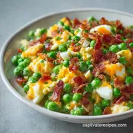 Traditional English Pea Salad: Creamy