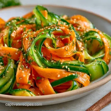 Crunchy Asian Carrot and Cucumber Salad Recipe Card