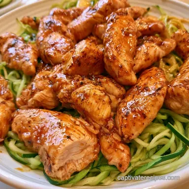 Asian Chicken Zoodles in 20 Minutes Recipe Card