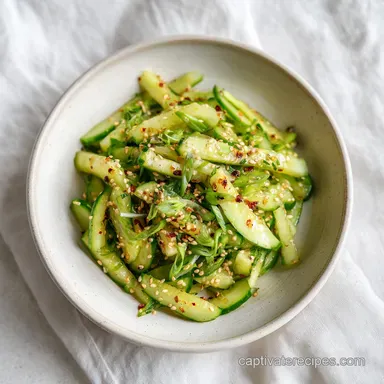 Asian Cucumber Salad: A Crunchy Side for 4 Servings