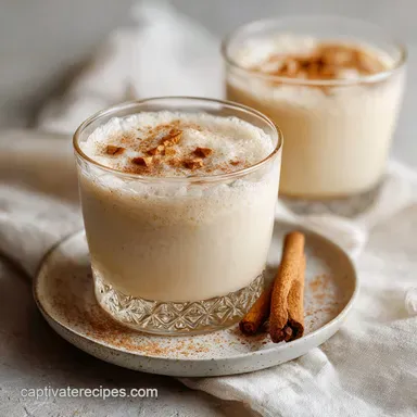 Traditional Mexican Horchata: Silky Homemade Recipe for 6 Servings Recipe Card