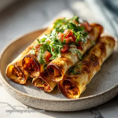 Baked Chicken Taquitos for 20 Servings with Rotisserie Chicken Recipe Card