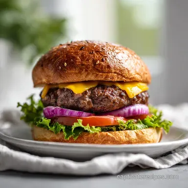 Best Homemade Burger Patty Recipe for 4 Servings Recipe Card