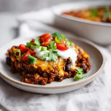 Black Bean and Quinoa Bake for 6 Servings Recipe Card