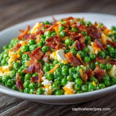 Boiled Egg Pea Salad in 15 Minutes Recipe Card