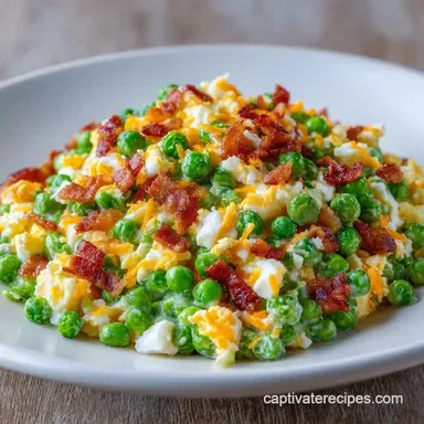 Boiled Egg Pea Salad in 15 Minutes