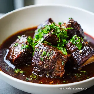 Braised Short Ribs Recipe: 4 Hour Slow-Cooked Tender Beef Recipe Card