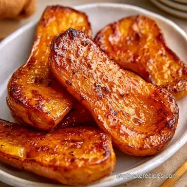 Brown Sugar Butternut Squash with Cinnamon Recipe Card