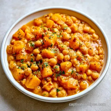 Moroccan Butternut Squash Chickpea Stew Recipe Card