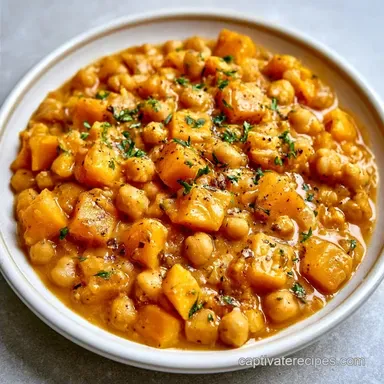 Moroccan Butternut Squash Chickpea Stew