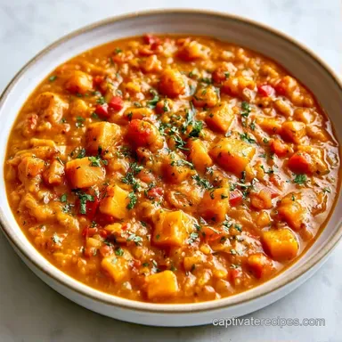 One-Pot Butternut Squash Chili Recipe Card