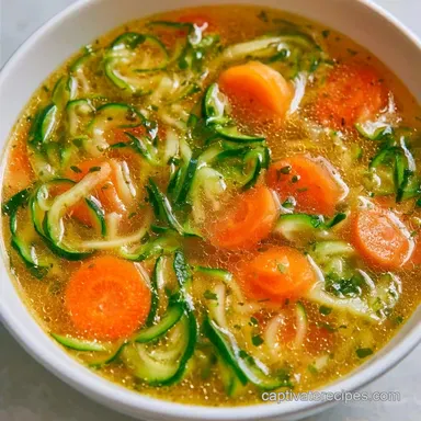 Chicken Soup with Zoodles for 6 Servings