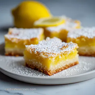 Classic Lemon Bars Recipe with Tart Citrus Curd in 65 Minutes